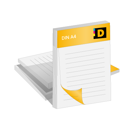 Blöcke ohne Deckblatt | DIN A4 | beidseitig bedruckt
