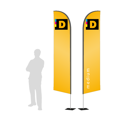 Beachflag Wind | Medium (320 cm) | beidseitig bedruckt