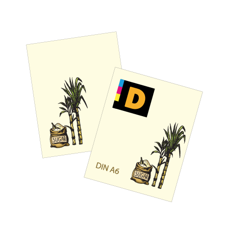 Flyer aus Zuckerrohr | DIN A6 | beidseitig bedruckt
