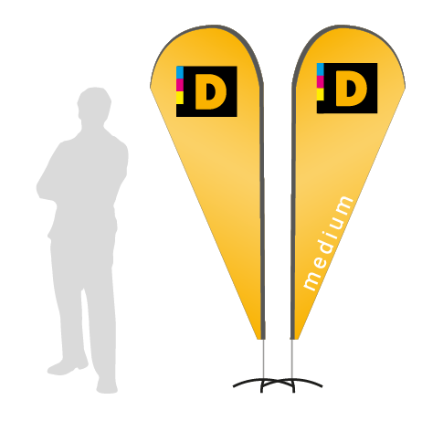 Beachflag Drop | Medium (280 cm) | beidseitig bedruckt