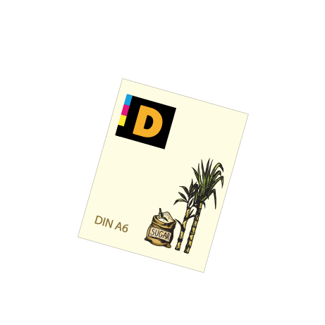 Flyer aus Zuckerrohr | DIN A6 | einseitig bedruckt