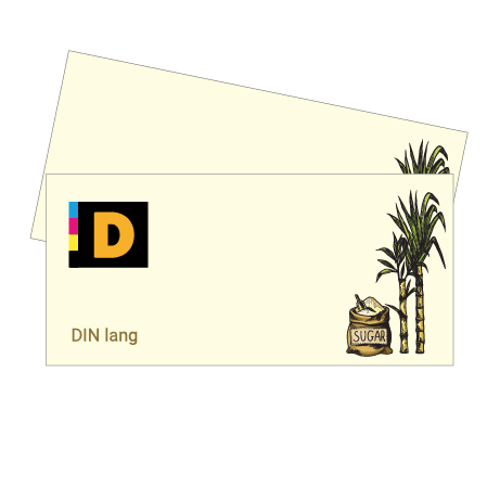 Flyer aus Zuckerrohr | DIN lang | beidseitig bedruckt