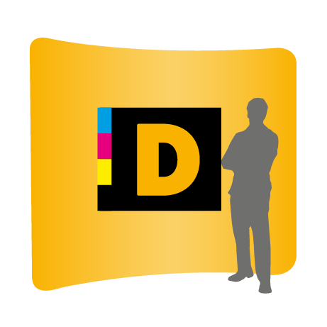 Textilwand ALU | 300er gebogen | einseitig bedruckt