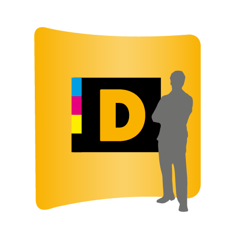 Textilwand ALU | 240er gebogen | einseitig bedruckt