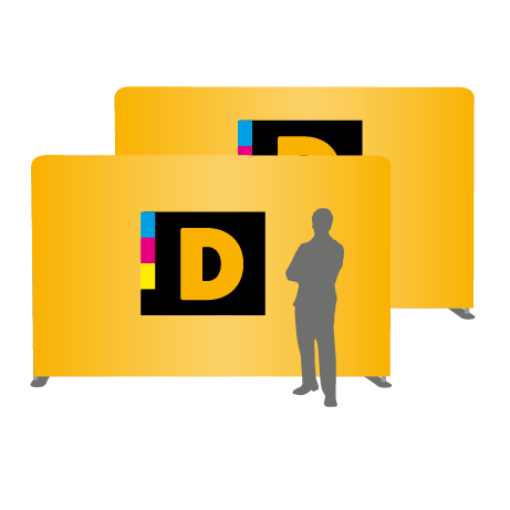 Textilwand ALU | 400er gerade | beidseitig bedruckt