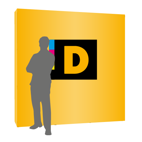 Textilfaltwand | 3 x 3 Felder gerade | einseitig bedruckt