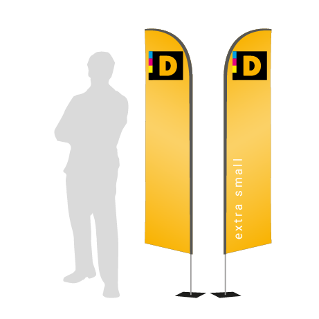 Beachflag Wind | Extra Small (215 cm) | beidseitig bedruckt