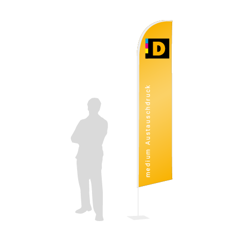 Beachflag Wind Austauschdruck | Medium (320 cm) | einseitig bedruckt