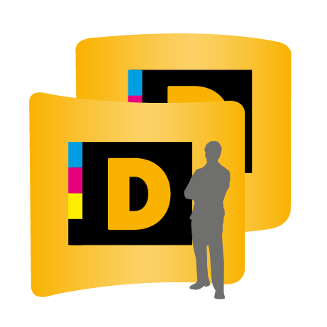 Textilwand ALU | 300er gebogen | beidseitig bedruckt