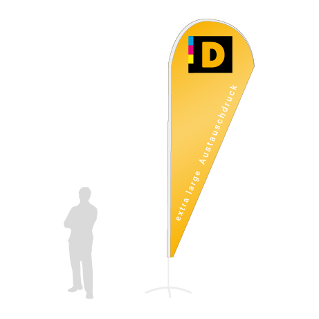 Beachflag Drop Austauschdruck | Extra Large (460 cm) | einseitig bedruckt