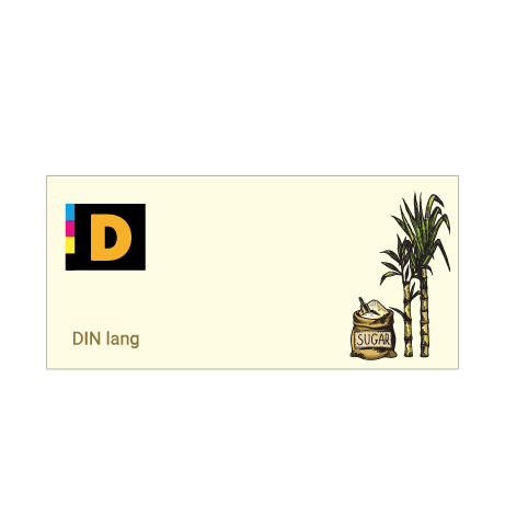 Flyer aus Zuckerrohr | DIN lang | beidseitig bedruckt