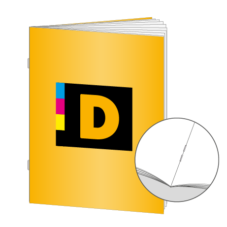 Broschüren Drahtheftung DIN A7