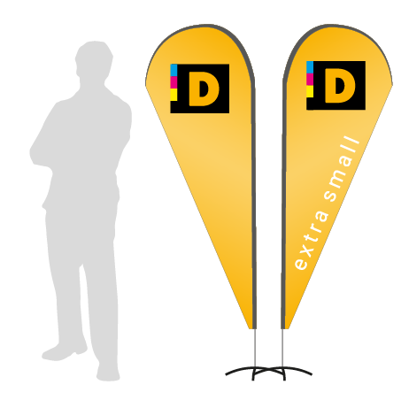 Beachflag Drop | Extra Small (189 cm) | beidseitig bedruckt