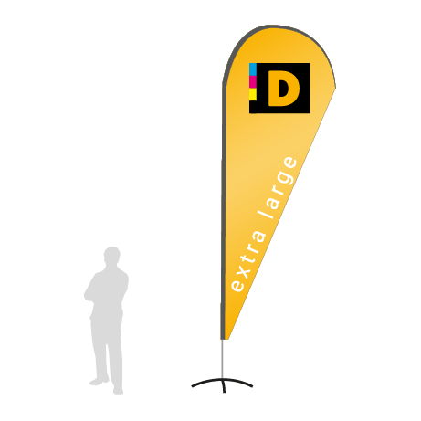 Beachflag Drop | Extra Large (460 cm) | einseitig bedruckt