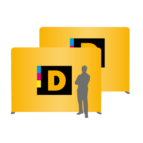 Textilwand ALU | 300er gerade | beidseitig bedruckt