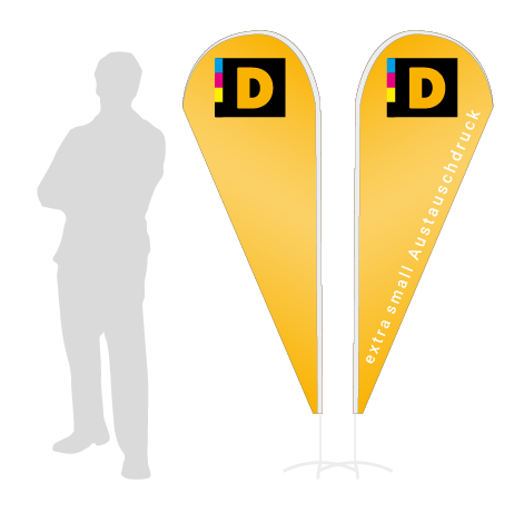 Beachflag Drop Austauschdruck | Extra Small (189 cm) | beidseitig bedruckt