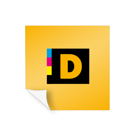 Aufkleber Polymer 2D - weiß und transparent