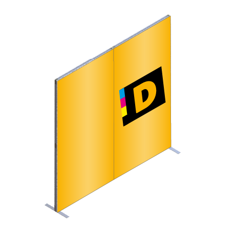 FASTFRAME™ gerade Wand | 2 Module | mit Druck