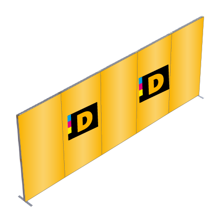 FASTFRAME™ gerade Wand | 5 Module | mit Druck