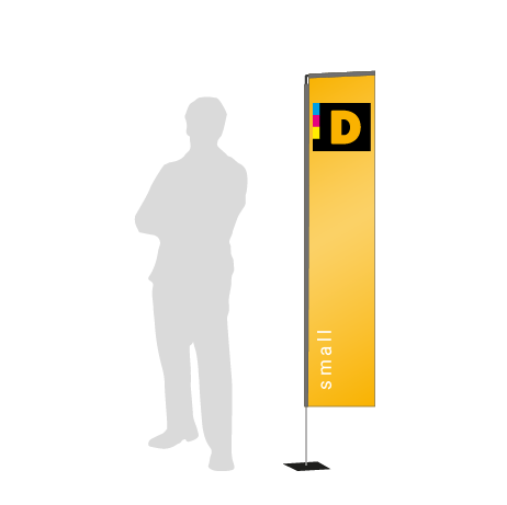 Beachflag Rechteck | Small (200 cm) | einseitig bedruckt