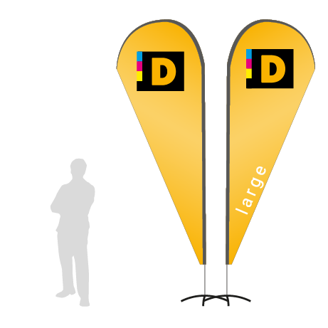 Beachflag Drop | Large (350 cm) | beidseitig bedruckt