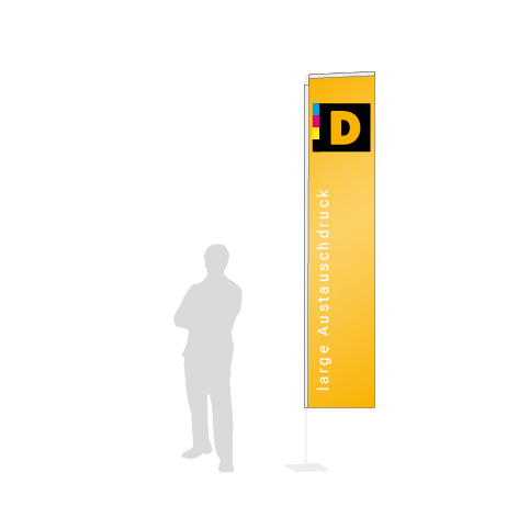 Beachflag Rechteck Austauschdruck | Large (400 cm) | einseitig bedruckt