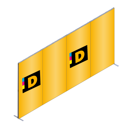 FASTFRAME™ gerade Wand | 4 Module | mit Druck