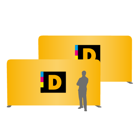 Textilwand ALU | 600er gerade | beidseitig bedruckt