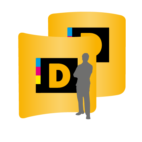 Textilwand ALU | 240er gebogen | beidseitig bedruckt