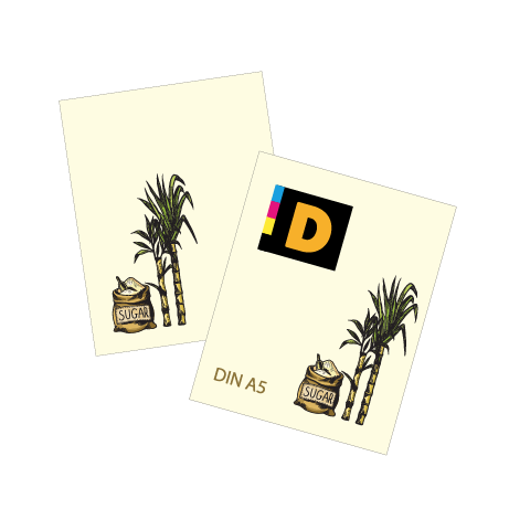 Flyer aus Zuckerrohr | DIN A5 | beidseitig bedruckt