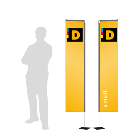 Beachflag Rechteck | Small (200 cm) | beidseitig bedruckt