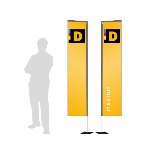 Beachflag Rechteck | Medium (300 cm) | beidseitig bedruckt