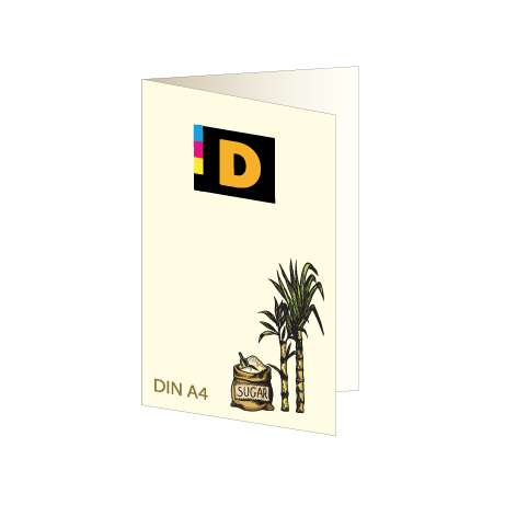 Falzflyer 4-Seiter aus Zuckerrohr | DIN A4 | beidseitig bedruckt