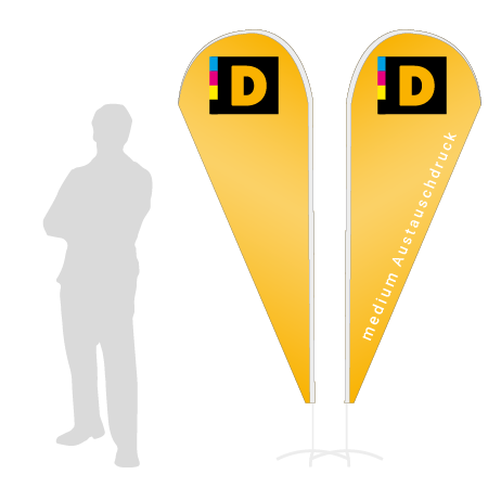 Beachflag Drop Austauschdruck | Medium (280 cm) | beidseitig bedruckt