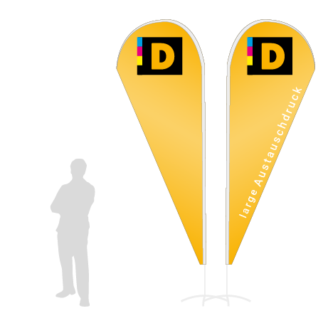 Beachflag Drop Austauschdruck | Large (350 cm) | beidseitig bedruckt