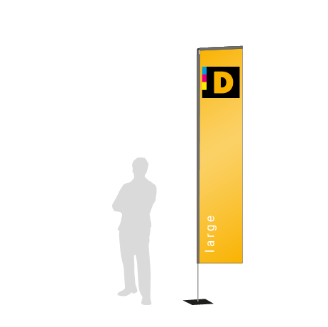 Beachflag Rechteck | Large (400 cm) | einseitig bedruckt