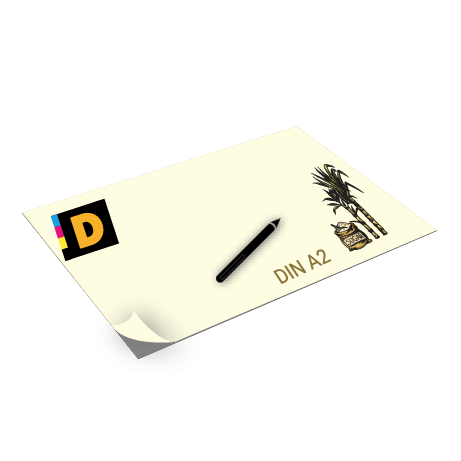 Schreibtischunterlage aus Zuckerrohrpapier | DIN A2 | einseitig bedruckt